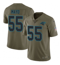 Youth Nike Carolina Panthers #55 David Mayo Limited Olive 2017 Salute to Service NFL Jersey