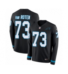 Youth Nike Carolina Panthers #73 Greg Van Roten Limited Black Therma Long Sleeve NFL Jersey