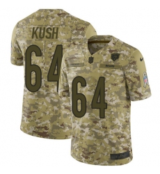 Men's Nike Chicago Bears #64 Eric Kush Limited Camo 2018 Salute to Service NFL Jersey