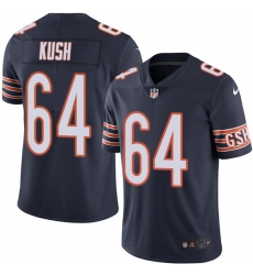 Men's Nike Chicago Bears #64 Eric Kush Navy Blue Team Color Vapor Untouchable Limited Player NFL Jersey