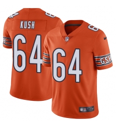 Men's Nike Chicago Bears #64 Eric Kush Orange Alternate Vapor Untouchable Limited Player NFL Jersey