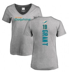 NFL Women's Nike Miami Dolphins #19 Jakeem Grant Ash Backer T-Shirt