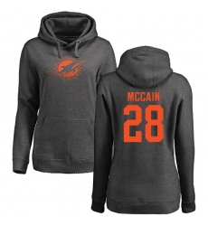 NFL Women's Nike Miami Dolphins #28 Bobby McCain Ash One Color Pullover Hoodie