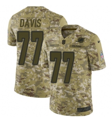 Men's Nike Miami Dolphins #77 Jesse Davis Limited Camo 2018 Salute to Service NFL Jersey