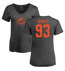 NFL Women's Nike Miami Dolphins #93 Akeem Spence Ash One Color T-Shirt
