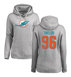 NFL Nike Miami Dolphins #96 Vincent Taylor Ash Backer Pullover Hoodie
