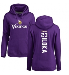 NFL Women's Nike Minnesota Vikings #23 George Iloka Purple Backer Pullover Hoodie