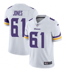 Men's Nike Minnesota Vikings #61 Brett Jones White Vapor Untouchable Limited Player NFL Jersey