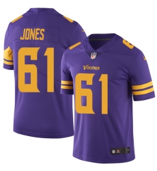 Youth Nike Minnesota Vikings #61 Brett Jones Limited Purple Rush Vapor Untouchable NFL Jersey
