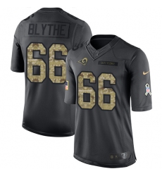 Men's Nike Los Angeles Rams #66 Austin Blythe Limited Black 2016 Salute to Service NFL Jersey