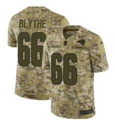Men's Nike Los Angeles Rams #66 Austin Blythe Limited Camo 2018 Salute to Service NFL Jersey