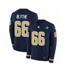 Youth Nike Los Angeles Rams #66 Austin Blythe Limited Navy Blue Therma Long Sleeve NFL Jersey