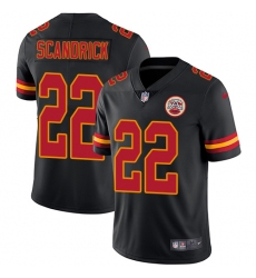 Men's Nike Kansas City Chiefs #22 Orlando Scandrick Limited Black Rush Vapor Untouchable NFL Jersey