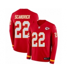 Youth Nike Kansas City Chiefs #22 Orlando Scandrick Limited Red Therma Long Sleeve NFL Jersey