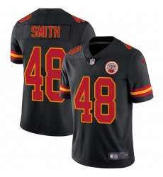 Men's Nike Kansas City Chiefs #48 Terrance Smith Limited Black Rush Vapor Untouchable NFL Jersey