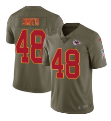 Men's Nike Kansas City Chiefs #48 Terrance Smith Limited Olive 2017 Salute to Service NFL Jers