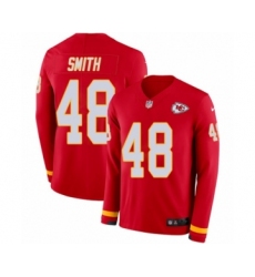 Men's Nike Kansas City Chiefs #48 Terrance Smith Limited Red Therma Long Sleeve NFL Jersey