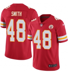 Youth Nike Kansas City Chiefs #48 Terrance Smith Red Team Color Vapor Untouchable Limited Player NFL Jersey