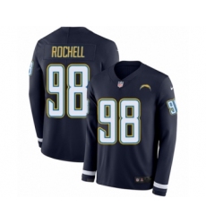 Youth Nike Los Angeles Chargers #98 Isaac Rochell Limited Navy Blue Therma Long Sleeve NFL Jersey