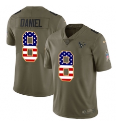 Youth Nike Houston Texans #8 Trevor Daniel Limited Olive USA Flag 2017 Salute to Service NFL Jersey
