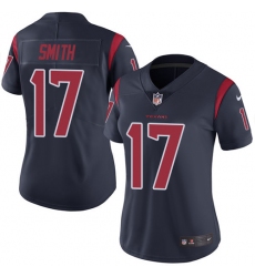 Women's Nike Houston Texans #17 Vyncint Smith Limited Navy Blue Rush Vapor Untouchable NFL Jersey
