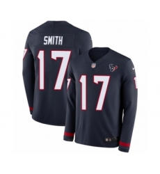 Youth Nike Houston Texans #17 Vyncint Smith Limited Navy Blue Therma Long Sleeve NFL Jersey