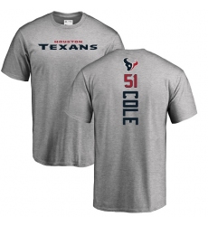 NFL Nike Houston Texans #51 Dylan Cole Ash Backer T-Shirt