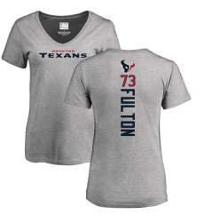NFL Women's Nike Houston Texans #73 Zach Fulton Ash Backer T-Shirt