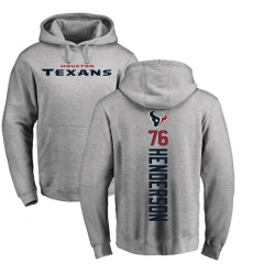 NFL Nike Houston Texans #76 Seantrel Henderson Ash Backer Pullover Hoodie