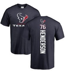 NFL Nike Houston Texans #76 Seantrel Henderson Navy Blue Backer T-Shirt