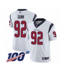 Men's Houston Texans #92 Brandon Dunn White Vapor Untouchable Limited Player 100th Season Football Jersey