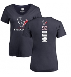 NFL Women's Nike Houston Texans #92 Brandon Dunn Navy Blue Backer T-Shirt