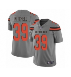 Men's Cleveland Browns #39 Terrance Mitchell Limited Gray Inverted Legend Football Jersey