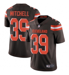 Men's Nike Cleveland Browns #39 Terrance Mitchell Brown Team Color Vapor Untouchable Limited Player NFL Jersey
