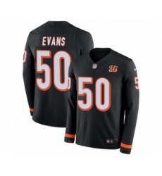 Men's Nike Cincinnati Bengals #50 Jordan Evans Limited Black Therma Long Sleeve NFL Jersey