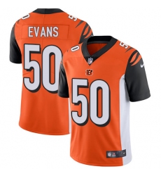 Men's Nike Cincinnati Bengals #50 Jordan Evans Orange Alternate Vapor Untouchable Limited Player NFL Jersey