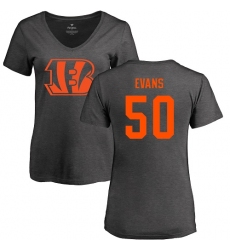 NFL Women's Nike Cincinnati Bengals #50 Jordan Evans Ash One Color T-Shirt