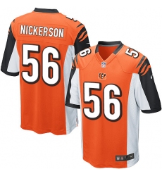 Men's Nike Cincinnati Bengals #56 Hardy Nickerson Game Orange Alternate NFL Jersey