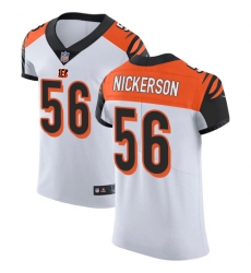 Men's Nike Cincinnati Bengals #56 Hardy Nickerson White Vapor Untouchable Elite Player NFL Jersey