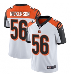 Men's Nike Cincinnati Bengals #56 Hardy Nickerson White Vapor Untouchable Limited Player NFL Jersey