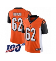 Men's Cincinnati Bengals #62 Alex Redmond Orange Alternate Vapor Untouchable Limited Player 100th Season Football Jersey