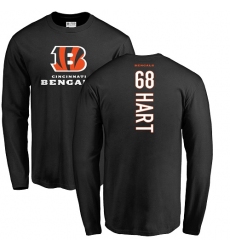 NFL Nike Cincinnati Bengals #68 Bobby Hart Black Backer Long Sleeve T-Shirt