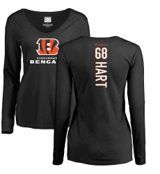 NFL Women's Nike Cincinnati Bengals #68 Bobby Hart Black Backer Long Sleeve T-Shirt