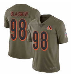 Men's Nike Cincinnati Bengals #98 Ryan Glasgow Limited Olive 2017 Salute to Service NFL Jersey