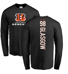 NFL Nike Cincinnati Bengals #98 Ryan Glasgow Black Backer Long Sleeve T-Shirt