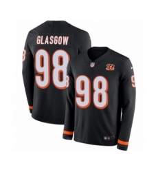Youth Nike Cincinnati Bengals #98 Ryan Glasgow Limited Black Therma Long Sleeve NFL Jersey