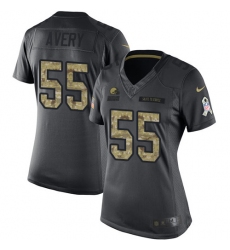 Women's Nike Cleveland Browns #55 Genard Avery Limited Black 2016 Salute to Service NFL Jersey