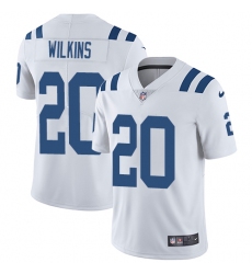 Men's Nike Indianapolis Colts #20 Jordan Wilkins White Vapor Untouchable Limited Player NFL Jersey