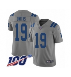 Youth Indianapolis Colts #20 Jordan Wilkins Limited Gray Inverted Legend 100th Season Football Jersey