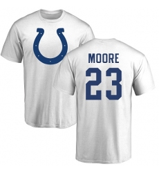 NFL Nike Indianapolis Colts #23 Kenny Moore White Name & Number Logo T-Shirt
